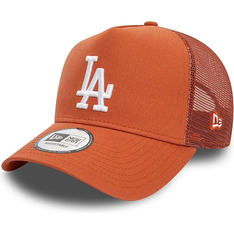 brun-trucker-kasket-a-frame-league-essential-fra-los-angeles-dodgers-mlb-fra-new-era