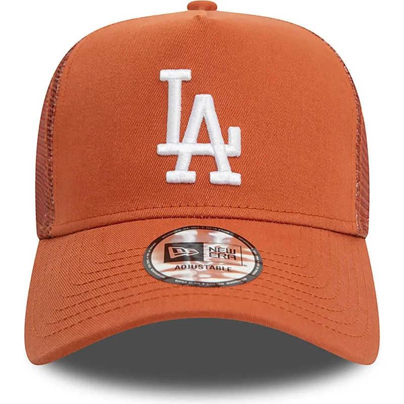 brun-trucker-kasket-a-frame-league-essential-fra-los-angeles-dodgers-mlb-fra-new-era