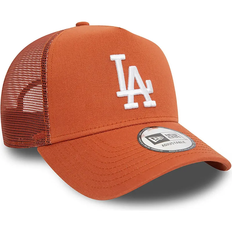 brun-trucker-kasket-a-frame-league-essential-fra-los-angeles-dodgers-mlb-fra-new-era