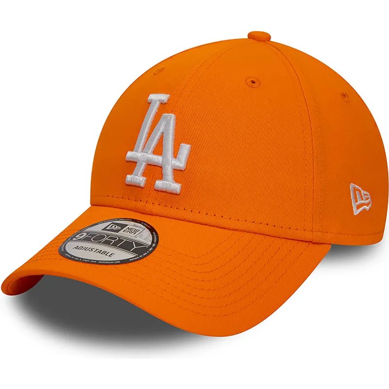 kasketter-buet-orange-justerbar-rem-9forty-league-essential-fra-los-angeles-dodgers-mlb-af-new-era