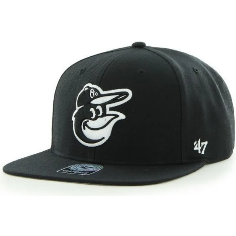 kasketter-flad-sort-snapback-de-mascota-fra-baltimore-orioles-mlb-af-47-brand