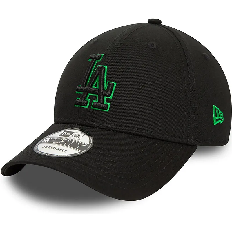 kasketter-buet-sort-justerbar-rem-9forty-team-outline-fra-los-angeles-dodgers-mlb-af-new-era