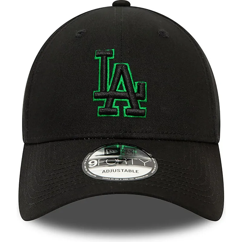 kasketter-buet-sort-justerbar-rem-9forty-team-outline-fra-los-angeles-dodgers-mlb-af-new-era