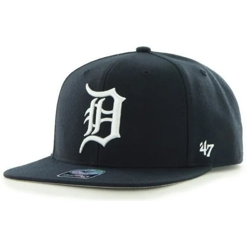 kasketter-flad-marinebla-snapback-fra-detroit-tigers-mlb-af-47-brand kasketter-flad-marinebla-snapback-fra-detroit-tigers-mlb-af-47-brand