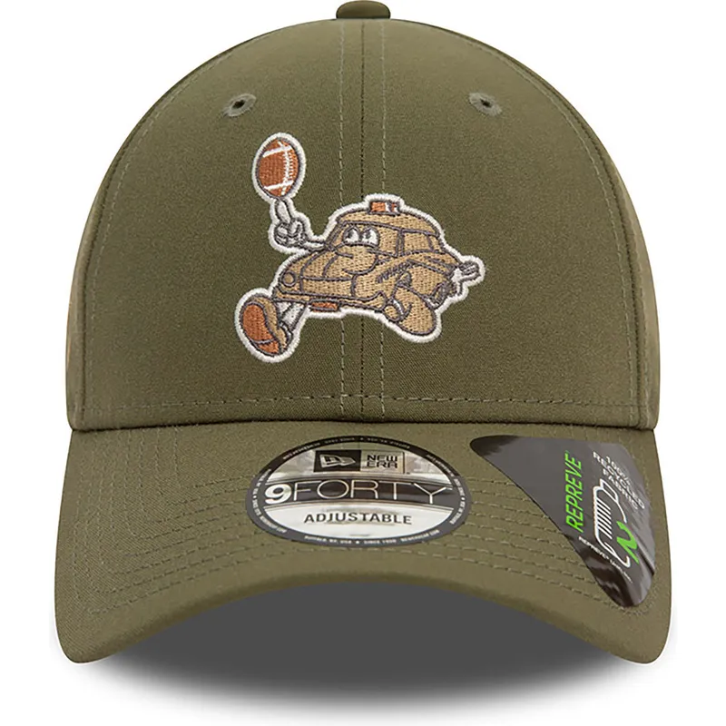 gron-justerbar-curved-kasket-9forty-repreve-football-taxi-fra-new-era