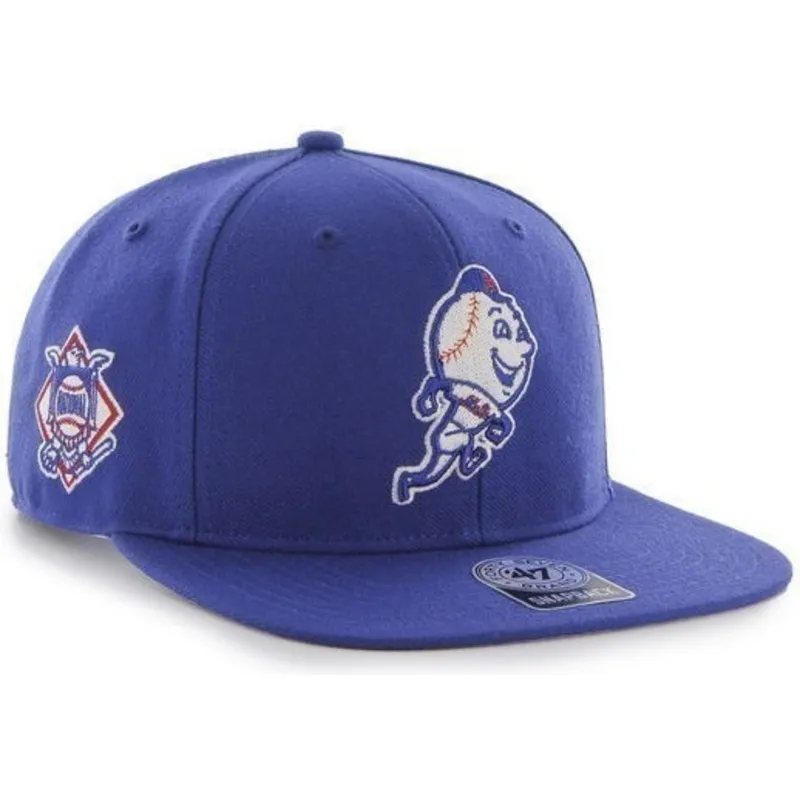 kasketter-flad-bla-snapback-de-mascota-fra-new-york-mets-mlb-af-47-brand