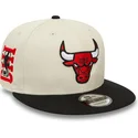 beige-og-sort-snapback-9fifty-chicago-bulls-nba-logo-kasket-fra-new-era