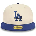 los-angeles-dodgers-mlb-59fifty-team-colour-beige-og-bla-fladskygget-kasket-fra-new-era