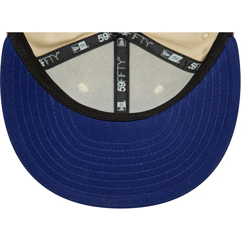 kasketter-flad-beige-tilpasset-59fifty-team-colour-fra-los-angeles-dodgers-mlb-af-new-era