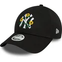 new-era-new-york-yankees-mlb-9forty-floral-sort-justerbar-kvindehat-med-buet-skygge