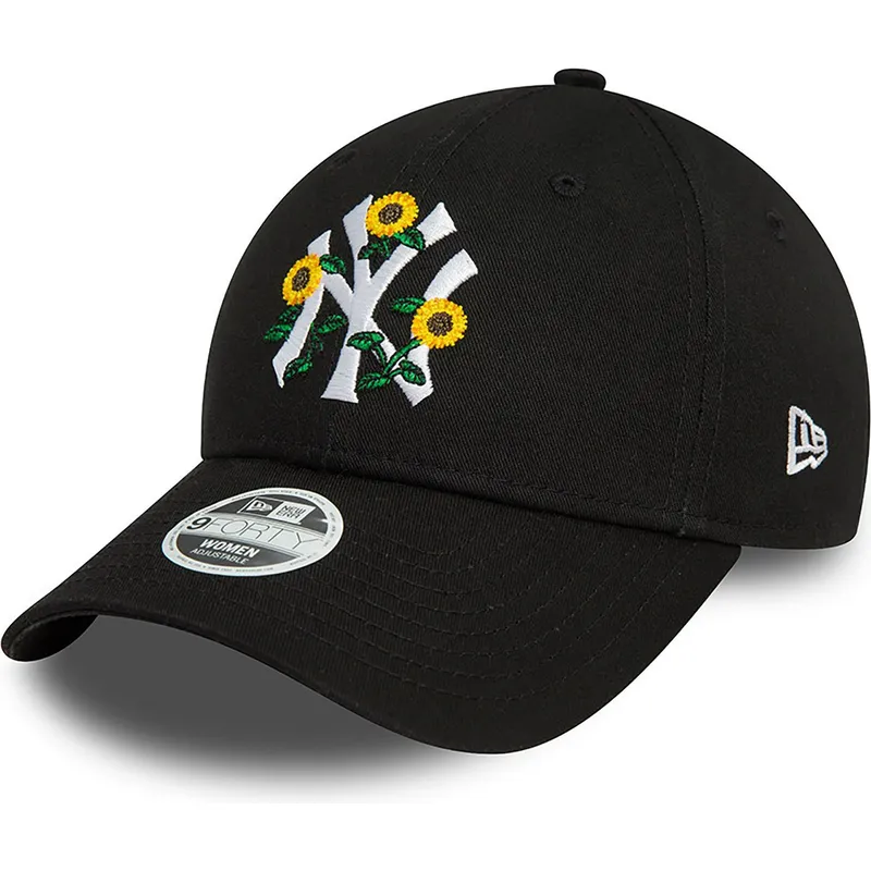 kasketter-buet-sort-justerbar-rem-9forty-floral-fra-new-york-yankees-mlb-af-new-era