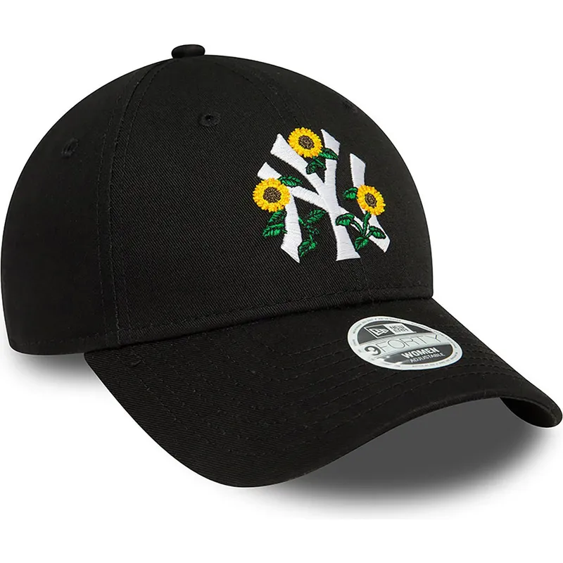kasketter-buet-sort-justerbar-rem-9forty-floral-fra-new-york-yankees-mlb-af-new-era