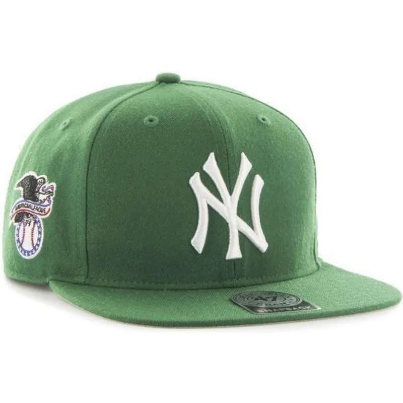 kasketter-flad-gron-snapback-fra-new-york-yankees-mlb-af-47-brand