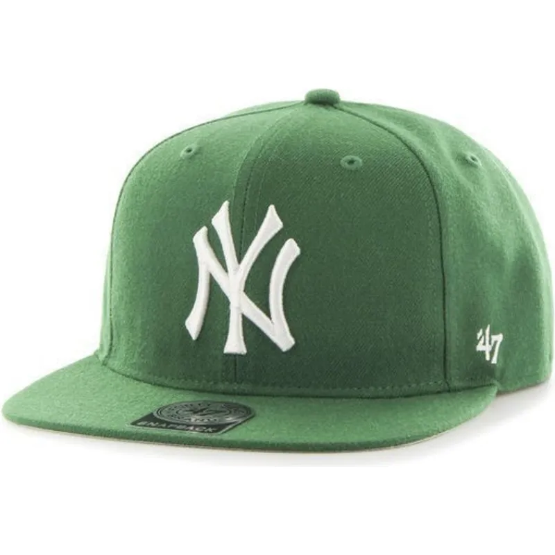 kasketter-flad-gron-snapback-fra-new-york-yankees-mlb-af-47-brand