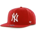 kasketter-flad-rod-snapback-fra-new-york-yankees-mlb-af-47-brand