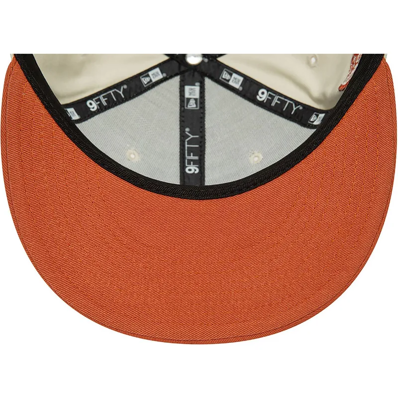 kasketter-flad-beige-snapback-marron-9fifty-patch-fra-new-york-yankees-mlb-af-new-era