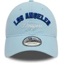 bla-justerbar-9twenty-wordmark-los-angeles-dodgers-mlb-kasket-fra-new-era