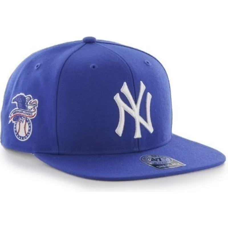 flad-bla-snapback-kasket-fra-new-york-yankees-mlb-sure-shot-fra-47-brand