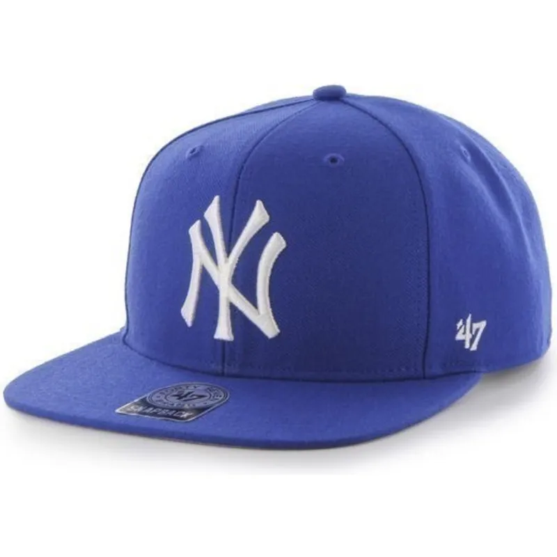 flad-bla-snapback-kasket-fra-new-york-yankees-mlb-sure-shot-fra-47-brand