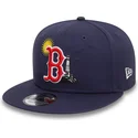 flad-marinebla-snapback-kasket-9fifty-summer-icon-fra-boston-red-sox-mlb-fra-new-era