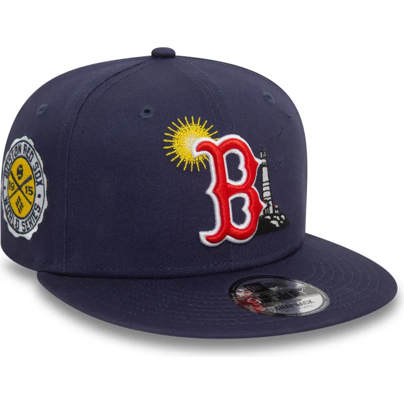 flad-marinebla-snapback-kasket-9fifty-summer-icon-fra-boston-red-sox-mlb-fra-new-era