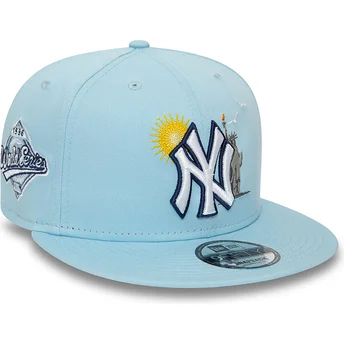 kasketter-flad-bla-snapback-claro-9fifty-summer-icon-fra-new-york-yankees-mlb-af-new-era