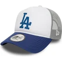gra-og-bla-los-angeles-dodgers-mlb-a-frame-logo-truckerkasket-fra-new-era
