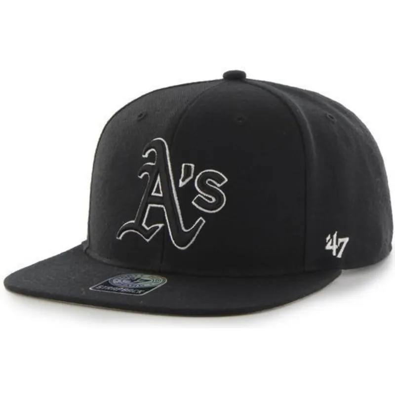 kasketter-flad-sort-snapback-fra-oakland-athletics-mlb-af-47-brand