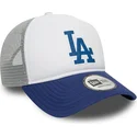gra-og-bla-los-angeles-dodgers-mlb-a-frame-logo-truckerkasket-fra-new-era