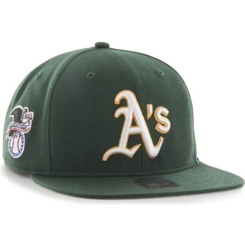 kasketter-flad-gron-snapback-fra-oakland-athletics-mlb-af-47-brand