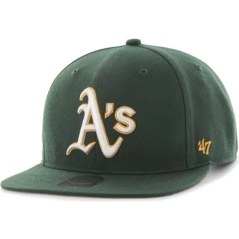 kasketter-flad-gron-snapback-fra-oakland-athletics-mlb-af-47-brand