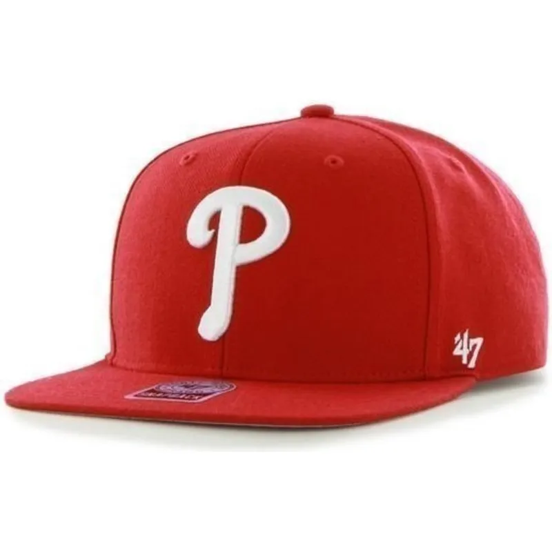 kasketter-flad-rod-snapback-fra-philadelphia-phillies-mlb-af-47-brand
