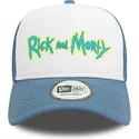 hvid-og-bla-a-frame-character-trucker-cap-af-rick-og-morty-fra-new-era