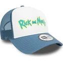hvid-og-bla-a-frame-character-rick-og-morty-trucker-kasket-fra-new-era