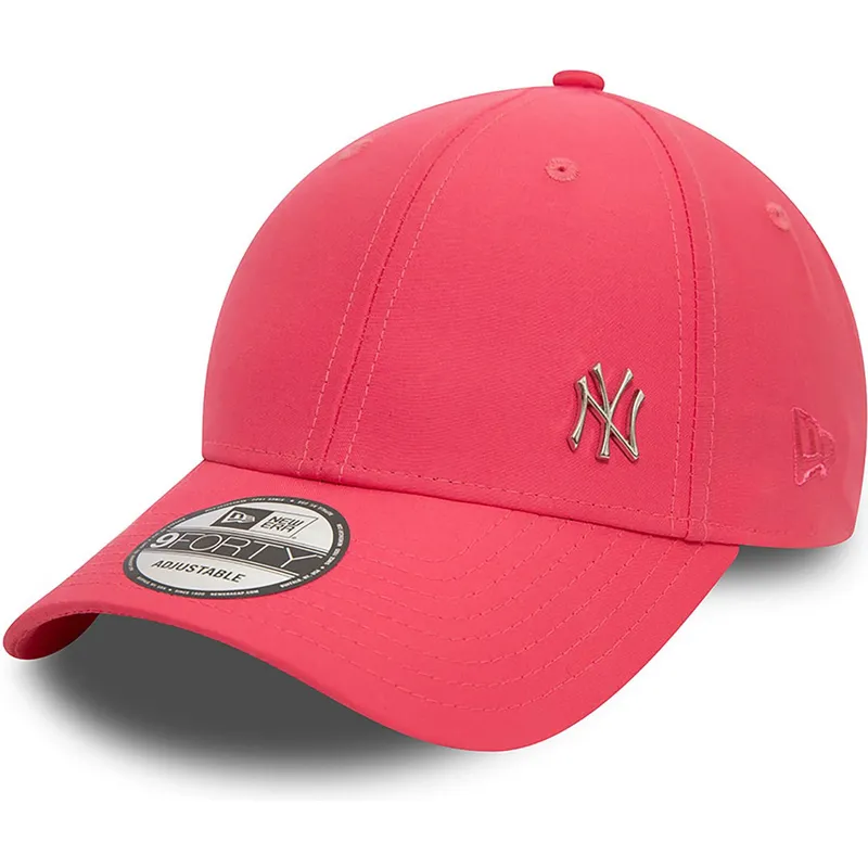 justerbar-lyserod-kurvet-kasket-9forty-flawless-fra-new-york-yankees-mlb-fra-new-era