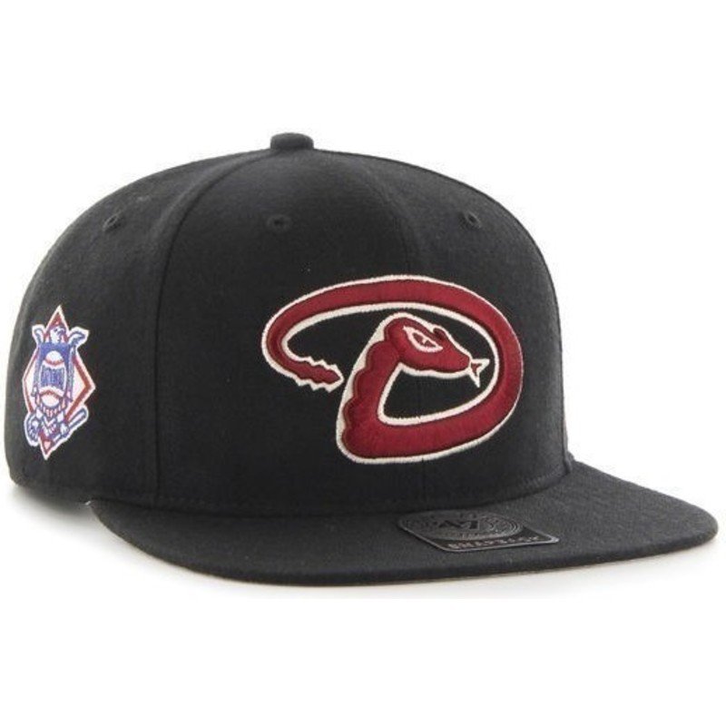 47-brand-flat-brim-arizona-diamondbacks-mlb-sure-shot-black-snapback-cap