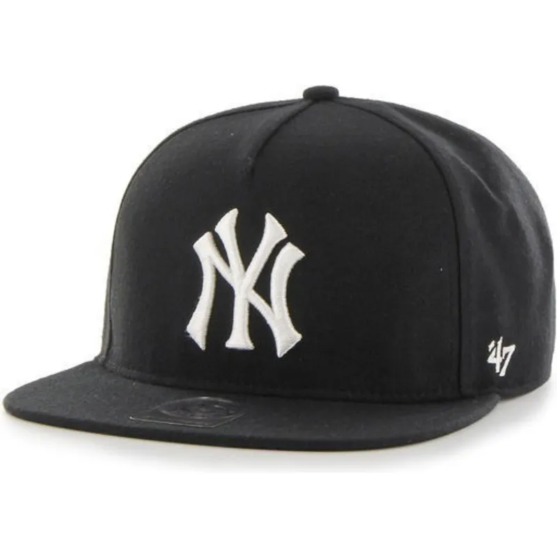 kasketter-flad-sort-snapback-fra-new-york-yankees-mlb-af-47-brand