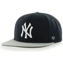 kasketter-flad-marinebla-snapback-fra-new-york-yankees-mlb-af-47-brand