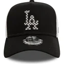 sort-og-hvid-a-frame-seasonal-infill-trucker-kasket-fra-los-angeles-dodgers-mlb-fra-new-era