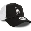 sort-og-hvid-a-frame-seasonal-infill-trucker-kasket-fra-los-angeles-dodgers-mlb-fra-new-era