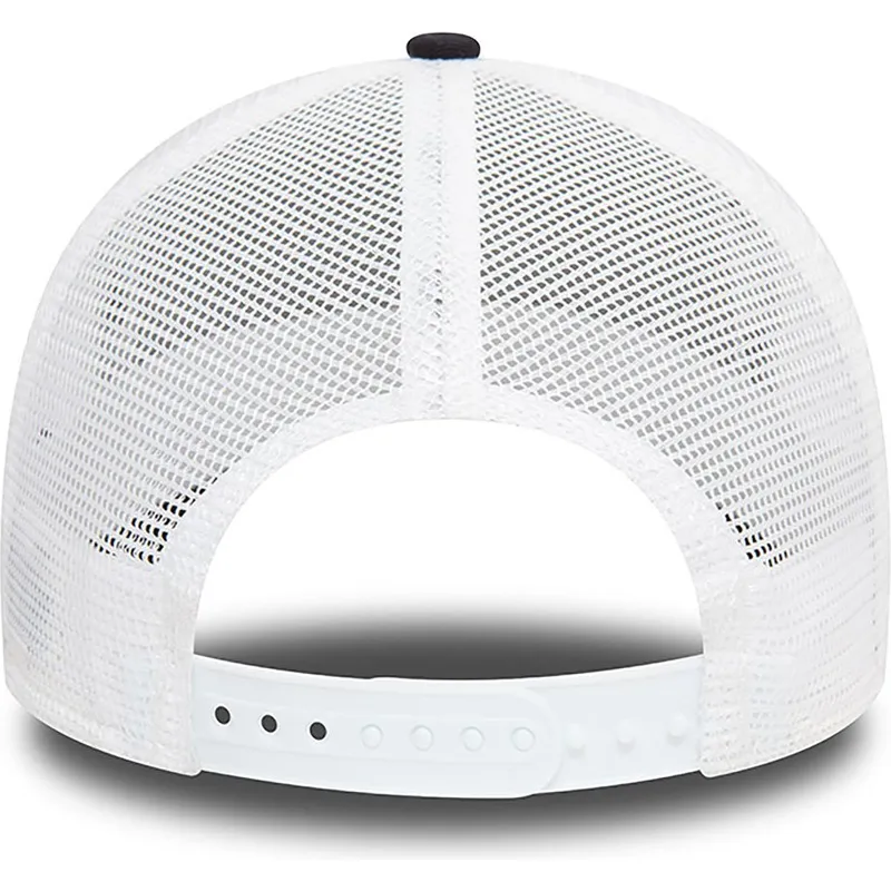 trucker-kasket-marinebla-og-hvid-a-frame-seasonal-infill-fra-new-york-yankees-mlb-fra-new-era