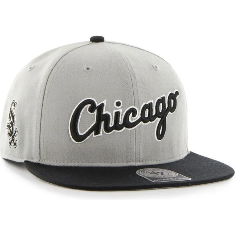 kasketter-flad-gra-snapback-de-letras-fra-chicago-white-sox-mlb-af-47-brand