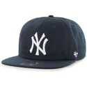 kasketter-flad-marinebla-snapback-fra-new-york-yankees-mlb-af-47-brand