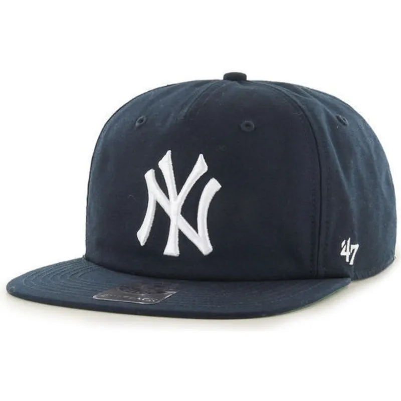 kasketter-flad-marinebla-snapback-fra-new-york-yankees-mlb-af-47-brand kasketter-flad-marinebla-snapback-fra-new-york-yankees-mlb-af-47-brand
