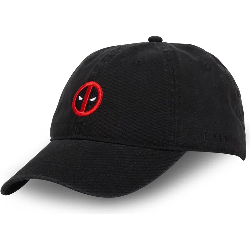sort-justerbar-curved-cap-deadpool-dea-cd-marvel-comics-fra-capslab