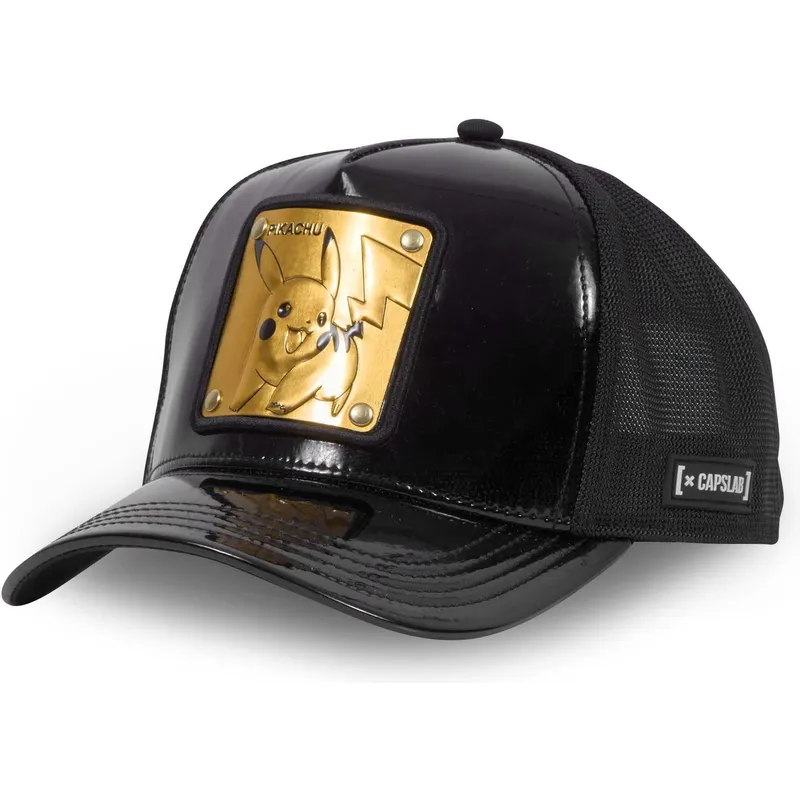 kasketter-buet-sort-snapback-pikachu-pokemon-af-capslab