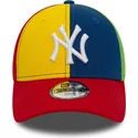 new-era-new-york-yankees-mlb-9forty-block-justerbar-flerfarvet-buet-kasket-til-drenge