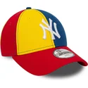 new-era-new-york-yankees-mlb-9forty-block-justerbar-flerfarvet-buet-kasket-til-drenge