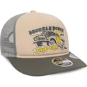 beige-og-gra-trucker-kasket-american-muscle-power-9fifty-retro-crown-a-frame-fra-new-era