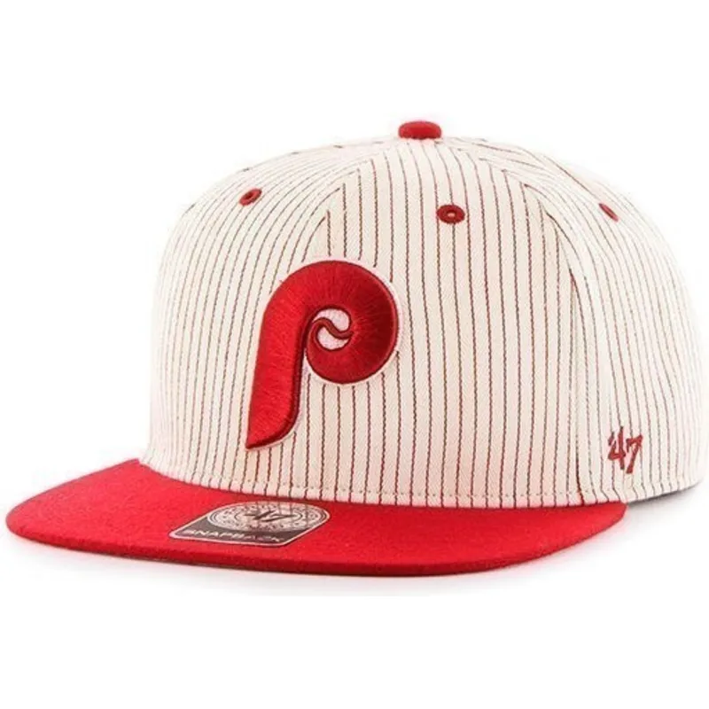 kasketter-flad-hvid-snapback-rayas-rojas-fra-philadelphia-phillies-mlb-af-47-brand